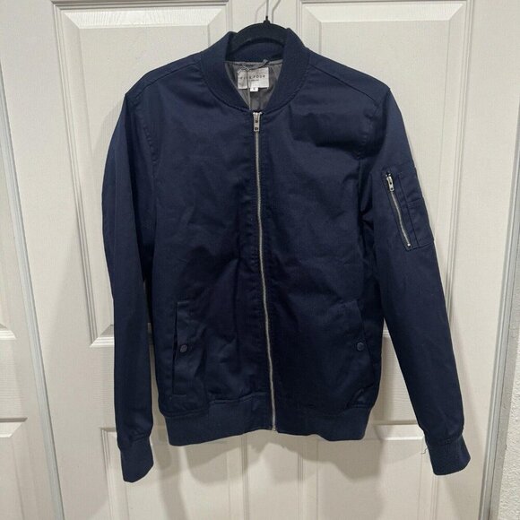 Men’s navy blue Five Four bomber jacket size Small S Morrison - Picture 1 of 7